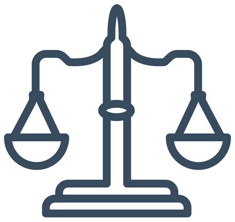 Logo of law firm showing mass balance